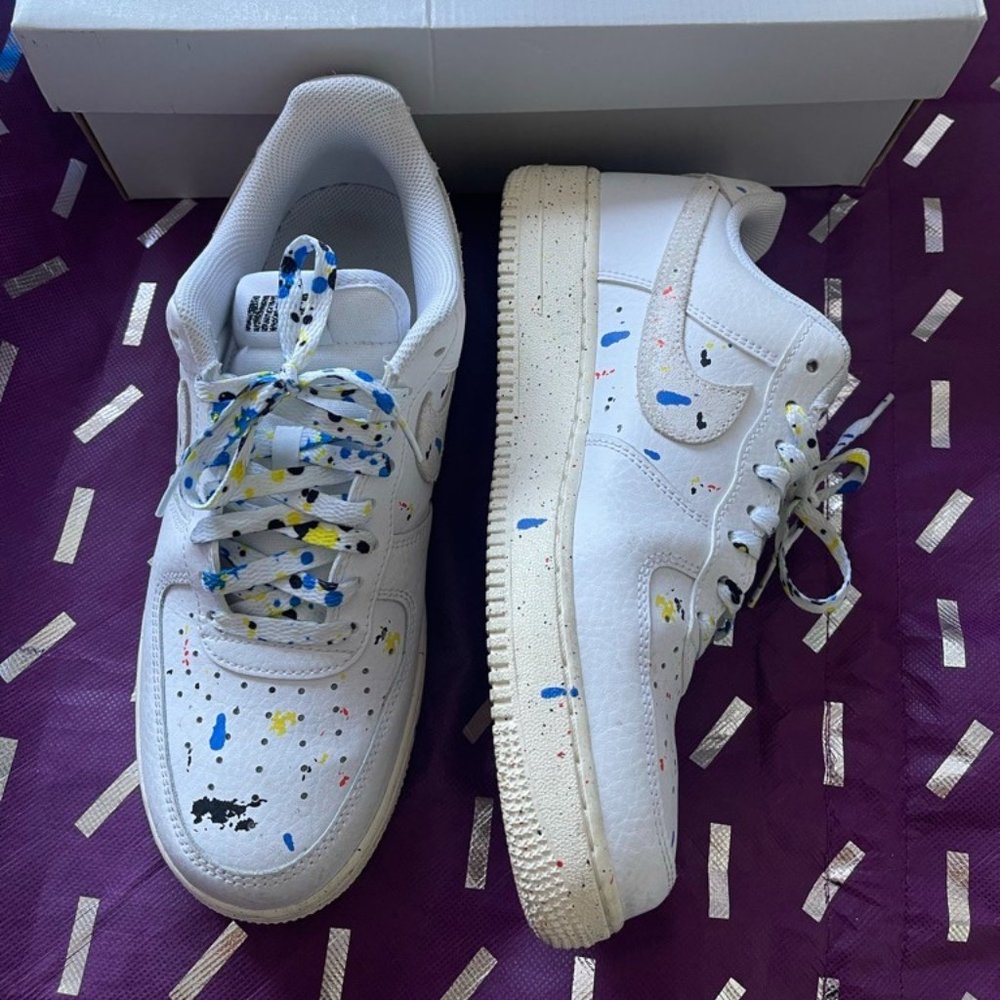 Airforce 1 '07 LV8 Paint Splatter Mens 8.5 sneakers